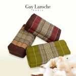 Guy Laroche Premium Kapok Fiber Camping Cube Cushion 100% Natural Cotton Pillow for Car Camping and Outdoor Comfort